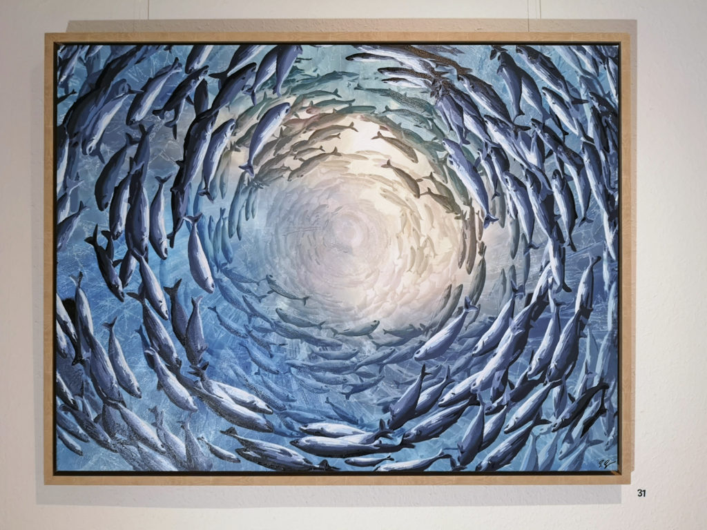 Ein Werk aus Suat Sensoys "Shoal of fish" Reihe